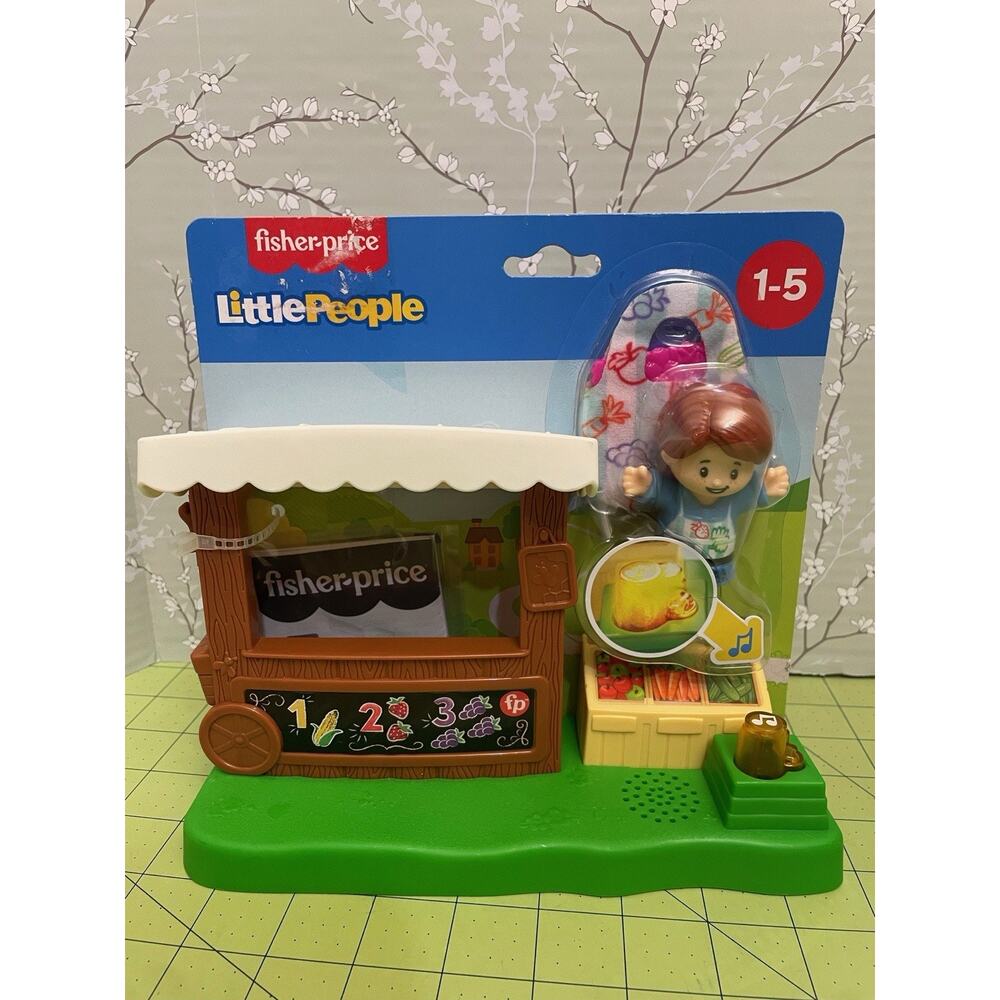 Fisher Price Little People Farmers Market Produce Stand Playset With Figure New